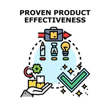 Proven product effectiveness, development, and quality result Stock Illustration