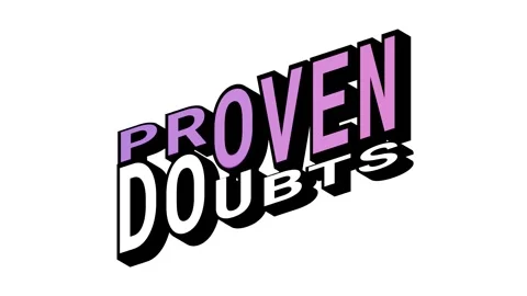 PROVEN vs DOUBTS, 3D Text Animation in Isometric View with Opposite Word Motion Stock Footage 314263829