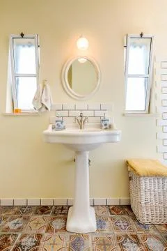 Provence style bathroom Stock Photos