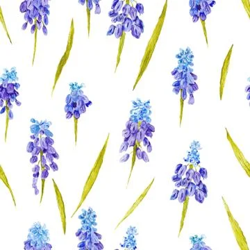 Provence Watercolor Pattern Stock Illustration