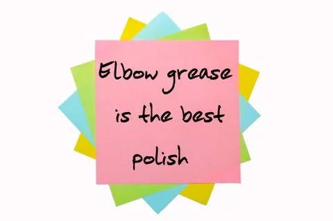 Proverb " easy come, easy go " written on bunch of sticky notes Stock Illustration