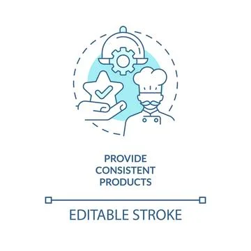 Provide consistent products turquoise concept icon イラスト素材