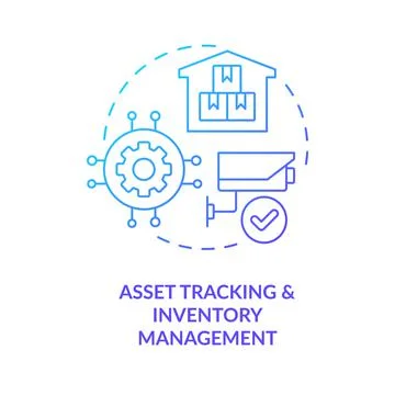 Provide IoT technologies blue gradient concept icon Stock Illustration