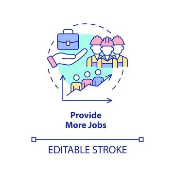 Provide more jobs concept icon Stock Illustration