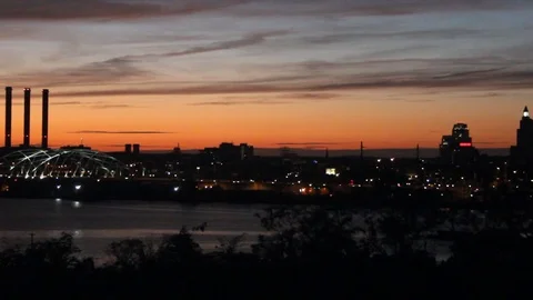 Providence Cityscape Night static 2 Video stock 79606564