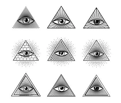 All Seeing Eye in Triangle and Mandal Stock Vector by ©barsrsind 116862518