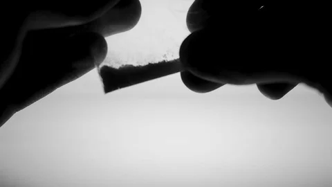 Provider checking white powder, pharmaceutical industry, drugs silhouette Stock Footage 87796904