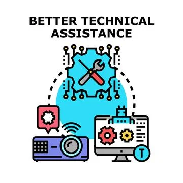Providing better technical assistance for electronic devices Stock Illustration