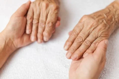 Providing care for elderly Stock Photos