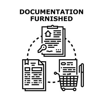 Providing data for real estate and commerce transactions Stock Illustration