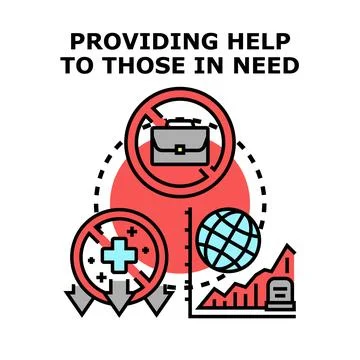 Providing help to people experiencing crises and needs 스톡 일러스트
