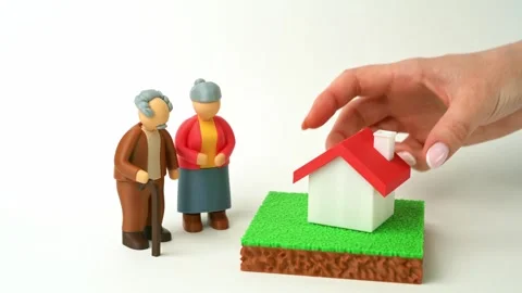 Providing a home to an elderly couple. Resolving the housing problem for Stock-Footage 342813277