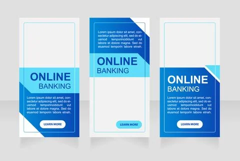 Providing online banking program web banner design template Ilustración de archivo
