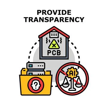 Providing transparency in data, environment, and artificial intelligence Illustrazione stock