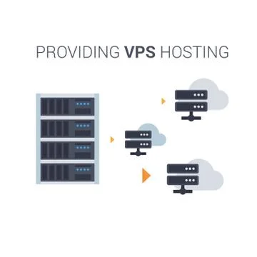 Providing of VPS Services Stock Illustration