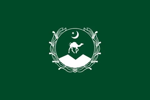 Province Balochistan flag pattern background. Realistic national flag desig.. Stock Illustration