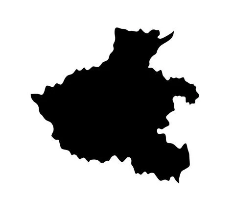 Province Henan map vector silhouette illustration 库存插图