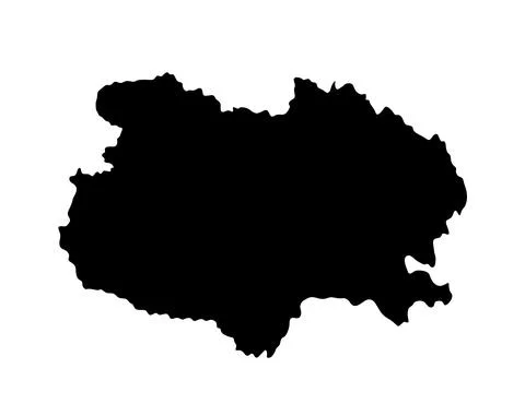 Province Qinghai map vector silhouette illustration イラスト素材