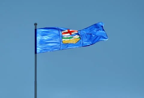 Provincial Flag For Alberta, Canada Stock Photos