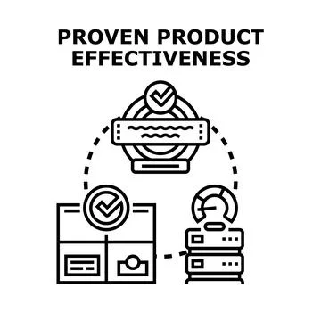 Proving product effectiveness with quality control process Stock Illustration