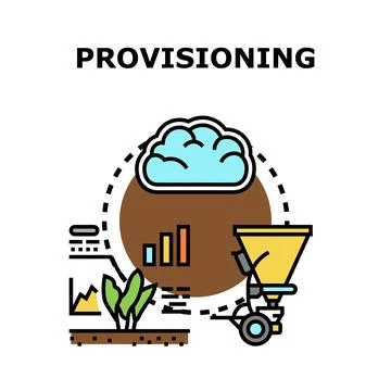 Provisioning cloud data for agriculture technology growth Stockillustratie