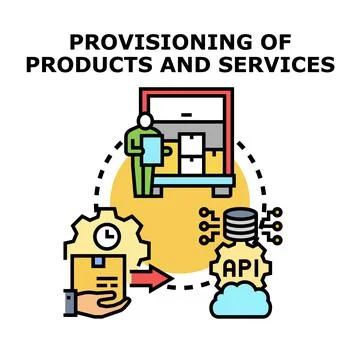Provisioning products and services within a supply chain process イラスト素材