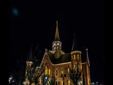 Provo Temple Timelapse Stock Footage