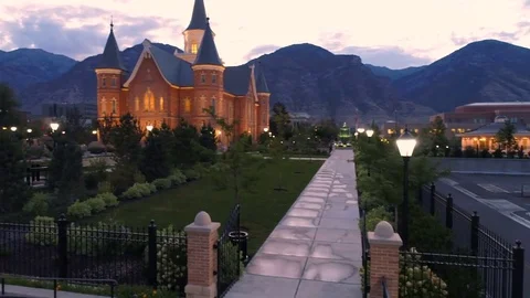 Provo Town Center Temple Stock Footage 79795948