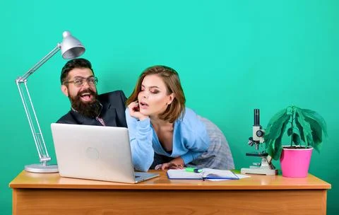 Provocation concept. Private lesson. Flirting with teacher. Student sensual sexy Stock Photos