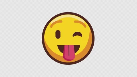 Provocative Emoji 4K Loop Transparant Stock Footage 317609350