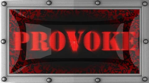 Provoke on led Stock Footage 8733797
