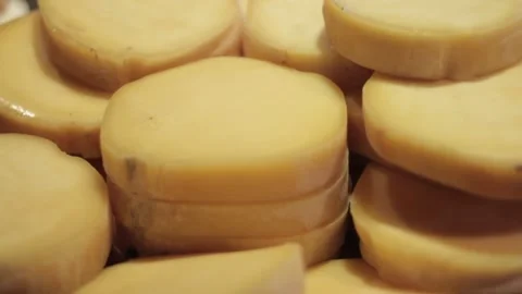 Provolone cheese ready to grill Stock Footage 131987778