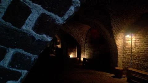 Provost Dungeon Under the Old Exchange Building in Charleston, South Carolina Stock Footage 336304356