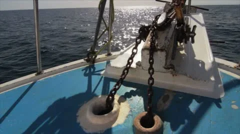 Prow of the Boat Sailing Stock Footage 12317467