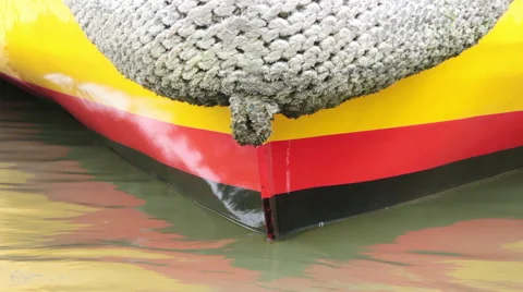 Prow of a boat at sea Stock Footage 56962887