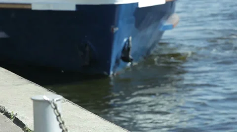 Prow of a ship in water Stock Footage 35664614