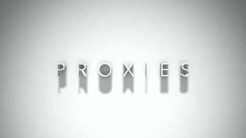 Proxies 3D title animation with shadows on a white background Stock Footage 297456701