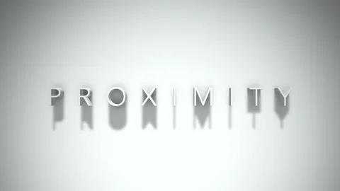Proximity 3D title animation with shadows on a white background Video stock 297012761