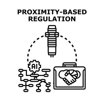 Proximity based regulation system managing intelligent control イラスト素材