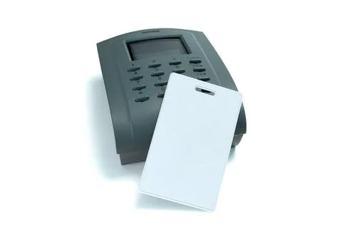 Proximity Card reader, Access control isolated on white background. Stock Photos