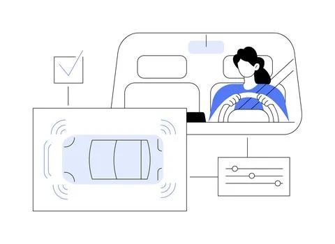 Proximity sensor abstract concept vector illustration. Stock Illustration