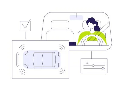 Proximity sensor abstract concept vector illustration. Stock Illustration