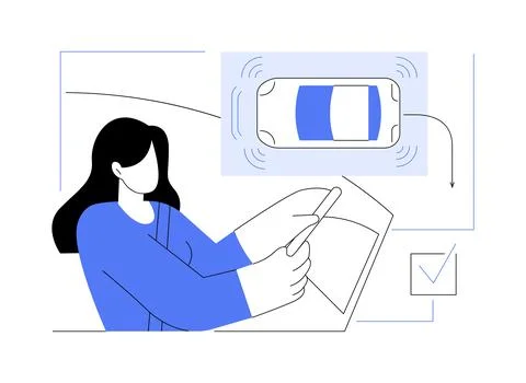 Proximity sensor isolated cartoon vector illustrations. Stock Illustration