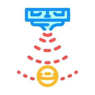 Proximity sensor module color icon vector illustration Stock Illustration