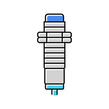 Proximity sensor module color icon vector illustration Stock Illustration