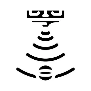 Proximity sensor module glyph icon vector illustration Stock Illustration