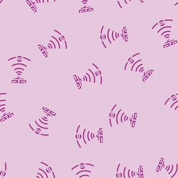 Proximity sensor module glyph vector seamless pattern Stock Illustration