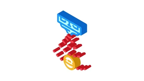 Proximity sensor module isometric icon animation Video stock 327274950