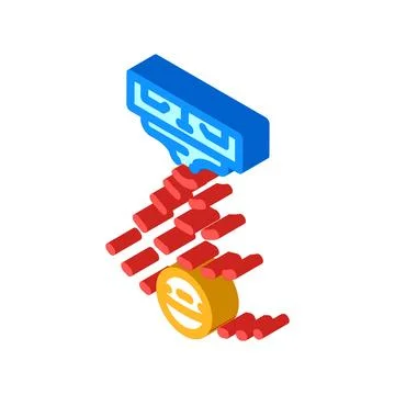 Proximity sensor module isometric icon vector illustration Stock Illustration
