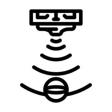 Proximity sensor module line icon vector illustration Stock Illustration